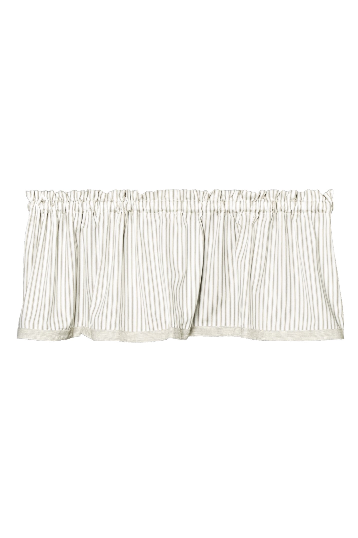 Heritage LaceTicking 55"x15" Tan/White Valance