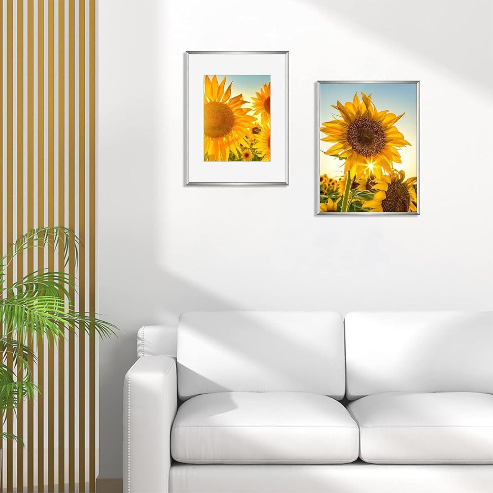 Cornice In Alluminio Nero 28x35 Cm Con Vetro HD E Tappetino Avorio: Elegante Per Poster E Foto