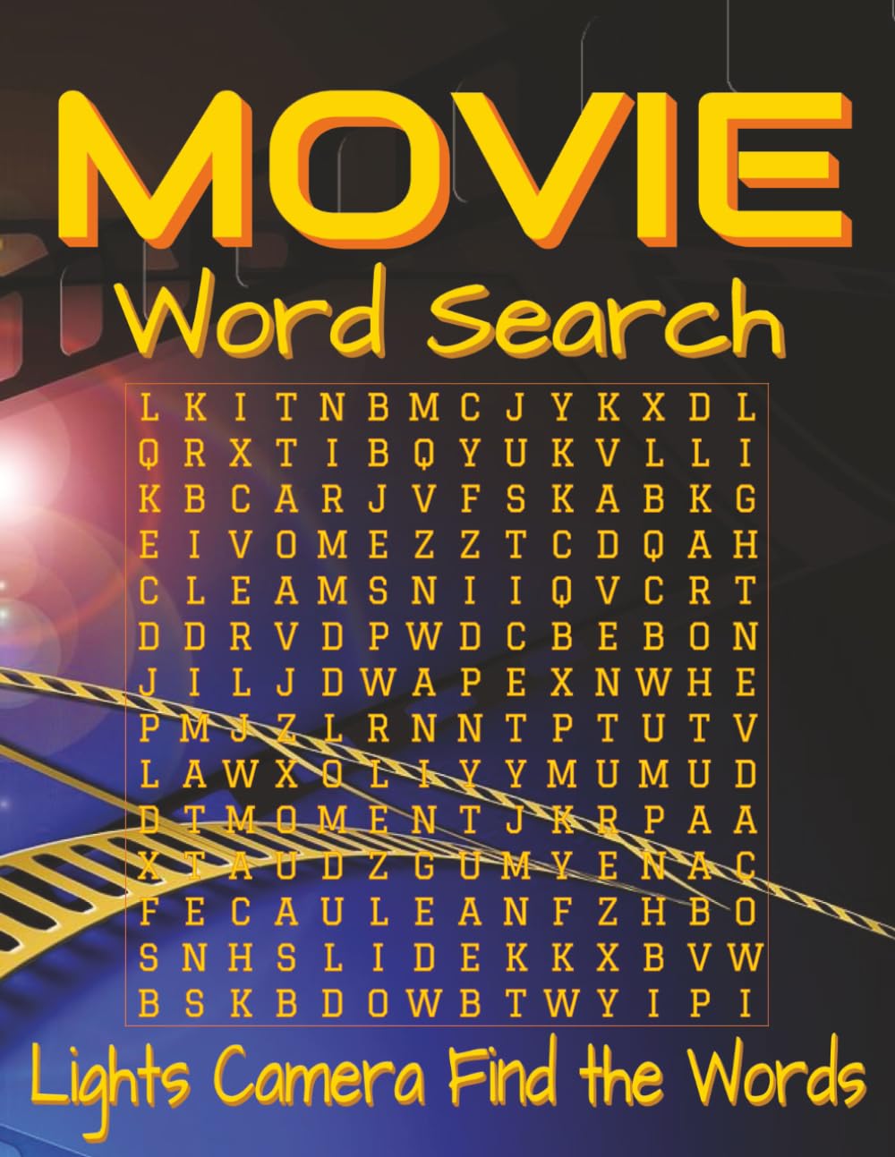 Movie word search puzzle book - Large Print: Word Searches with Easy-to-Read Print Featuring Movies, Film Vocabulary, Awards, and Behind-the-Scenes ... | 55 Puzzles | 825 Carefully Selected Words.