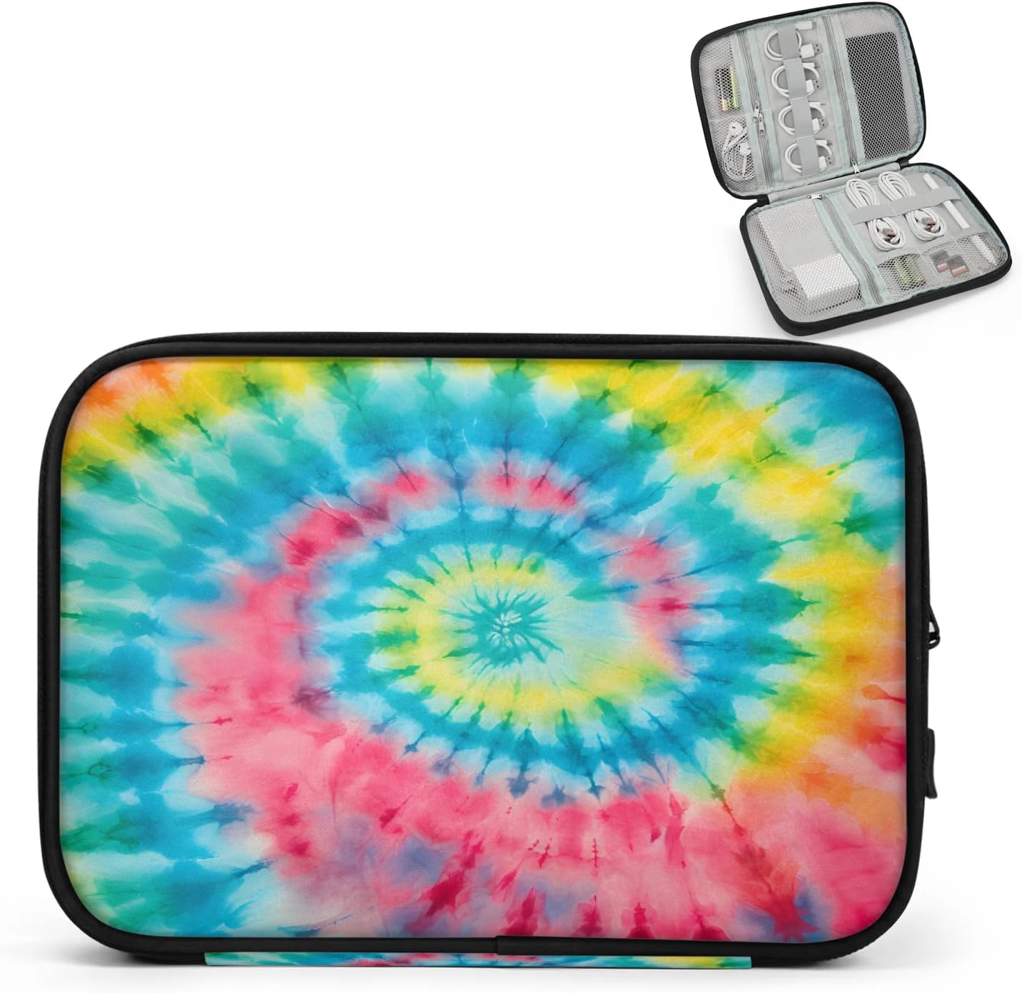 Tie Dye Colorful Cable Storage Bag