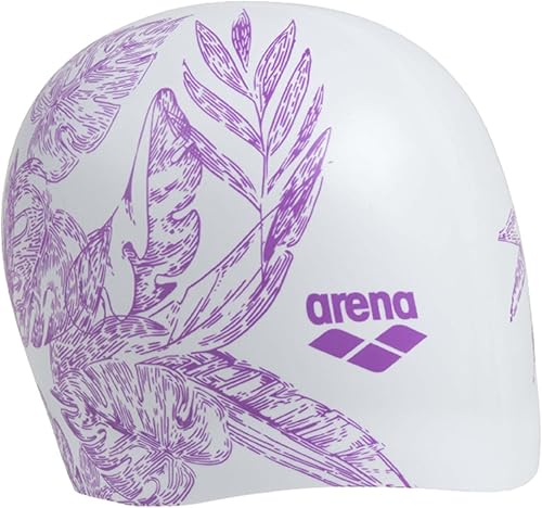 Arena Gorro de natación de silicona moldeada Sirene para mujer, súper elástico, duradero, para cabello largo, ajuste apretado, talla única