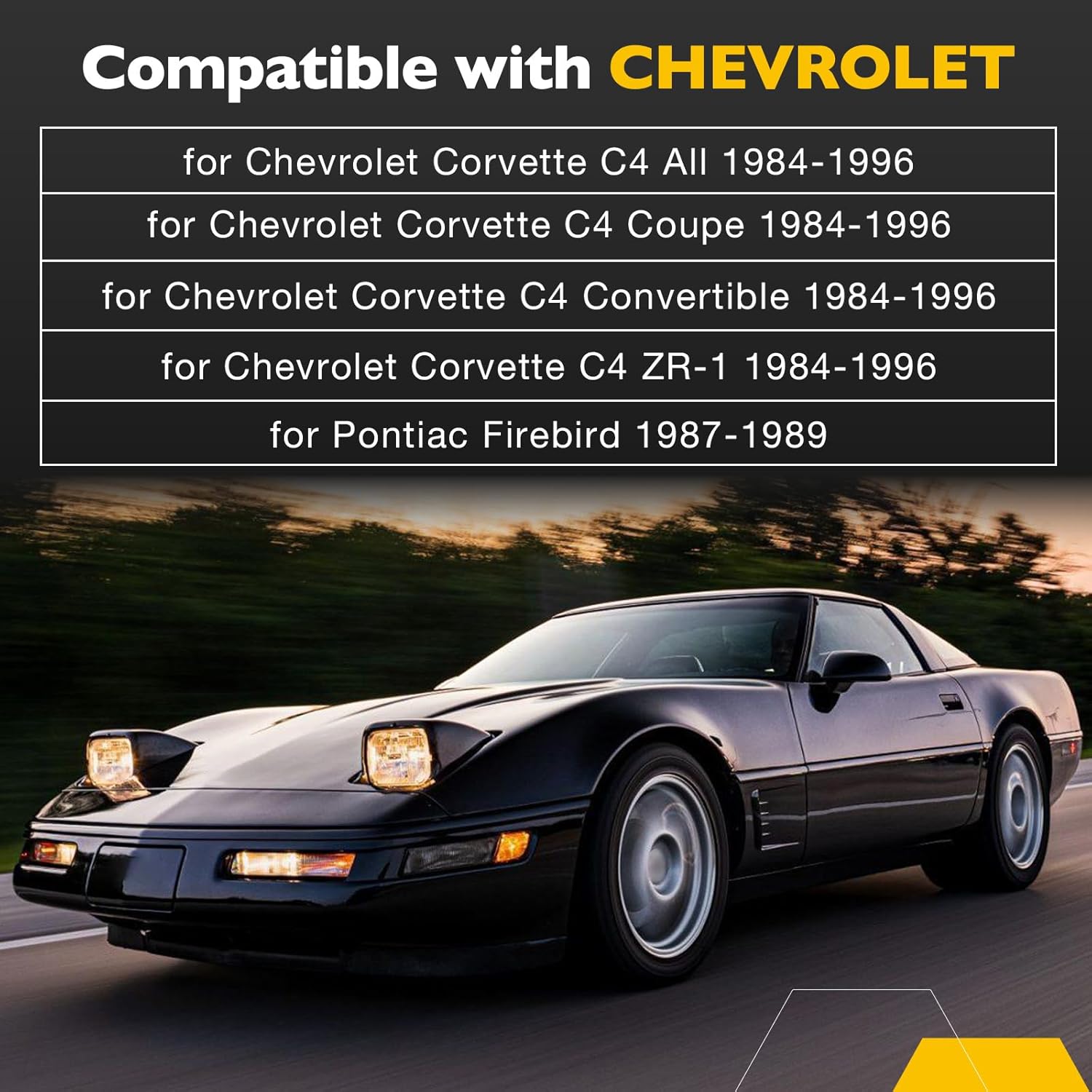 16521297 Headlight Lamp Actuator Control Relay Module Compatible with Chevrolet Corvette C4 1984-1996, Pontiac Firebird 1987-1989 Headlight Lighting Actuator Relay Control Module Replace#16510537