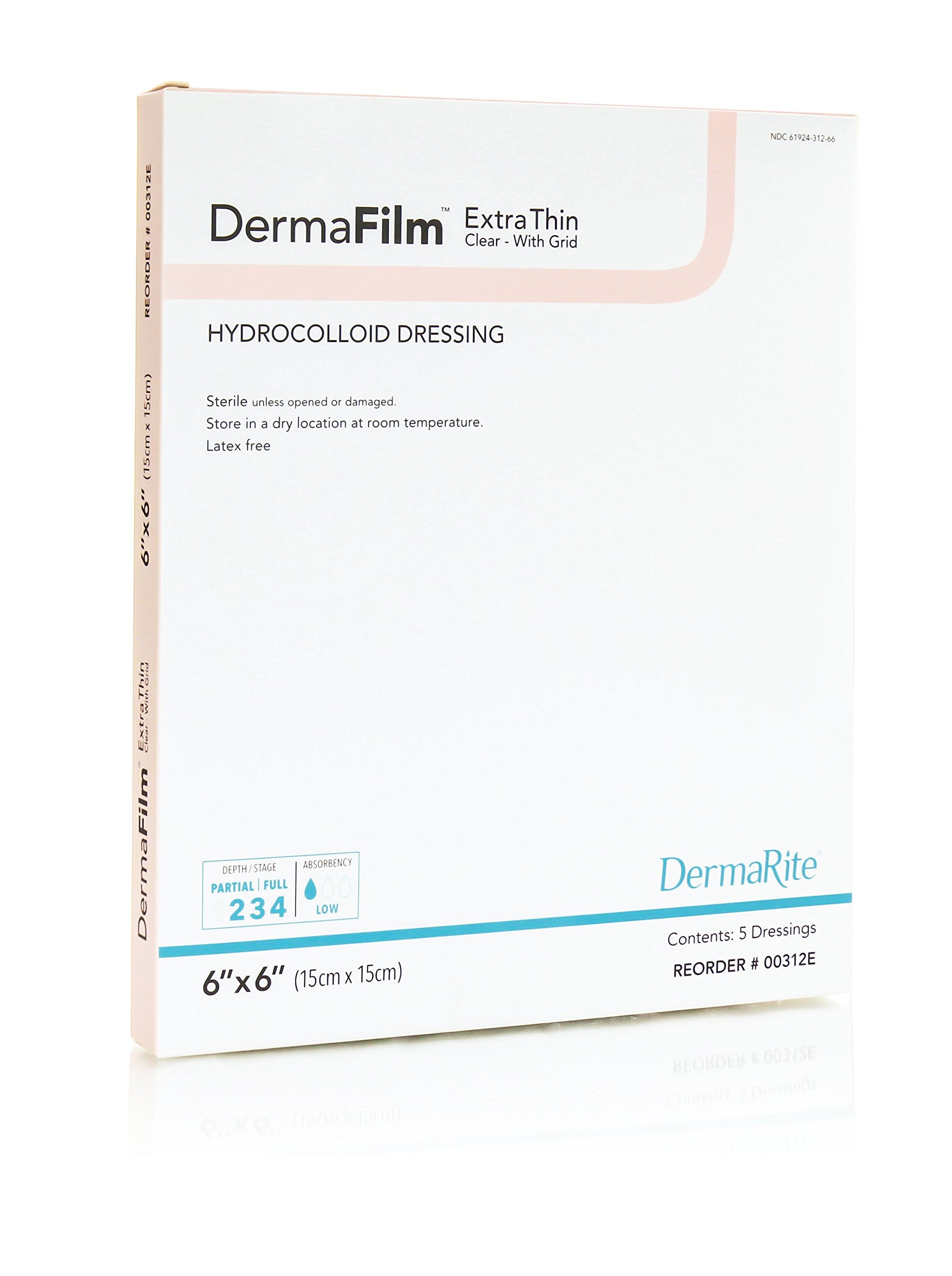 DermaRiteIndustries Hydrocolloid Dressing X Thin Advanced Wound Care, 8 Ounce