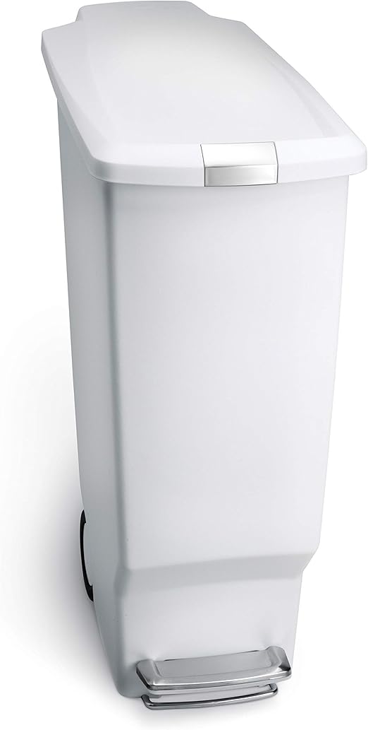 simplehuman 40 Liter / 10.6 Gallon Slim Kitchen Step Trash Can with