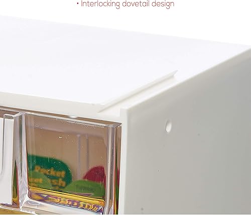 Miniatura 5 de Deflecto Organizador de almacenamiento múltiple entrelazado, contenedor inclinable, blanco