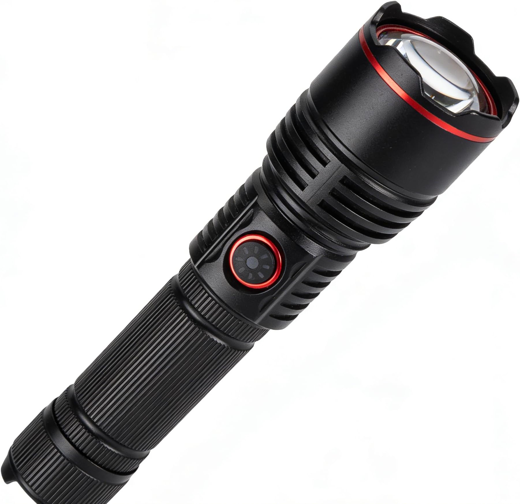 Tactical White Laser Flashlight - Dual Light Source (Laser/LED) Zoomable Rechargeable, USB Fast Charge Aluminum Torch for Outdoor Camping Hiking
