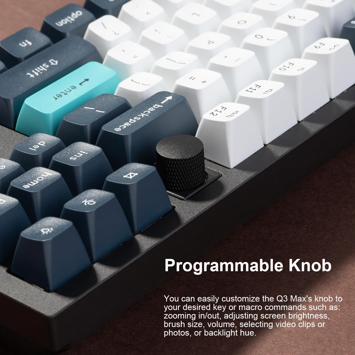 Keyvhron Q3 MAX アームレストつき Keychron Q3 Max Aluminum 80% Hotswap Wireless Keyboard