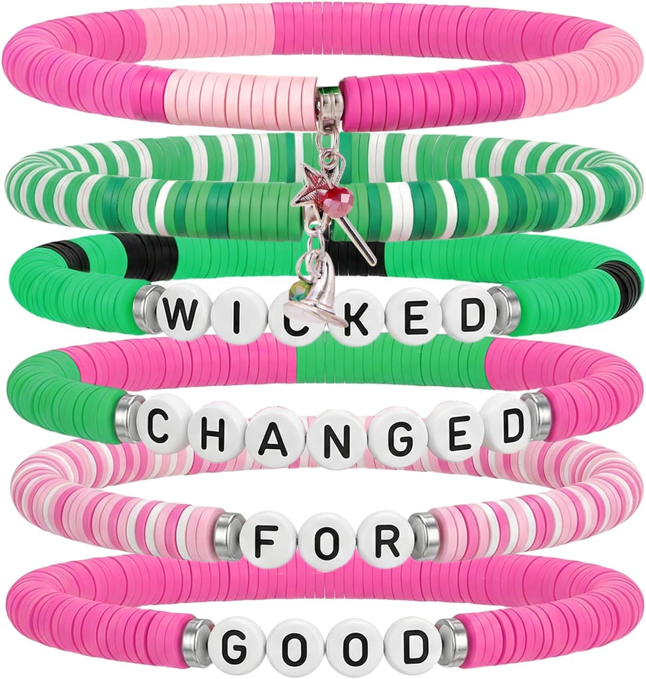 2PCS Witch Friendship Bracelet Matching Set Hat Magic Wand Bracelets for Women