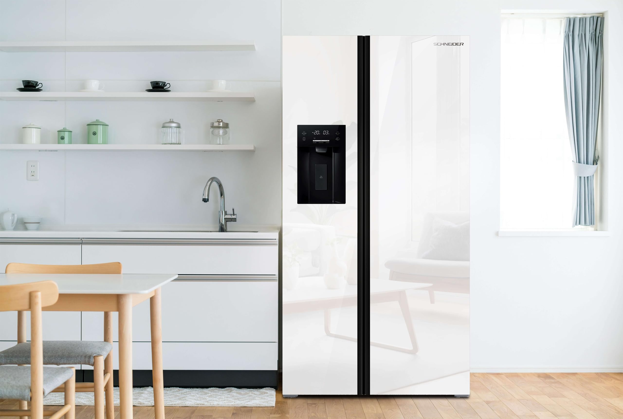 Schneider SCUS556NFGL-WE - Réfrigérateur Multiportes 556L Blanc - 3