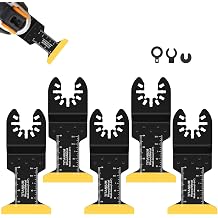5Pcs Oscillating Saw Blade Set Titanium Bimetal Oscillating Multitool Blade Universal Wood and Metal Cutting Tool Blades Multifunctional Screw Cutting Multitool Blades