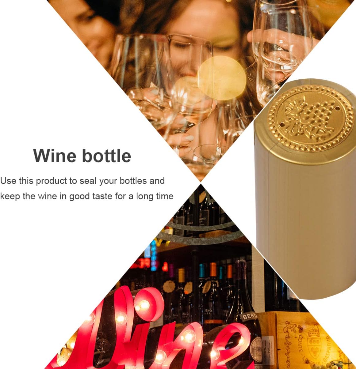 100pcs Red Wine Bottle Shrink Film Shrink Wrap Wine Heat
