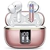 Wireless Earbuds, Headphones Bluetooth 5.4 with HiFi Stereo Deep Bass, Ear buds Noise Cancelling with 4 ENC Mic, 46H Playtime, Dual LED Display, SmartTouch, USB-C, Comfortable Fit Earphones, Rose Gold Wireless Earbuds, Headphones Bluetooth 5.4 with HiFi Stereo Deep Bass, Ear buds Noise Cancelling with 4 ENC Mic, 46H Playtime, Dual LED Display, SmartTouch, USB-C, Comfortable Fit Earphones, Rose Gold