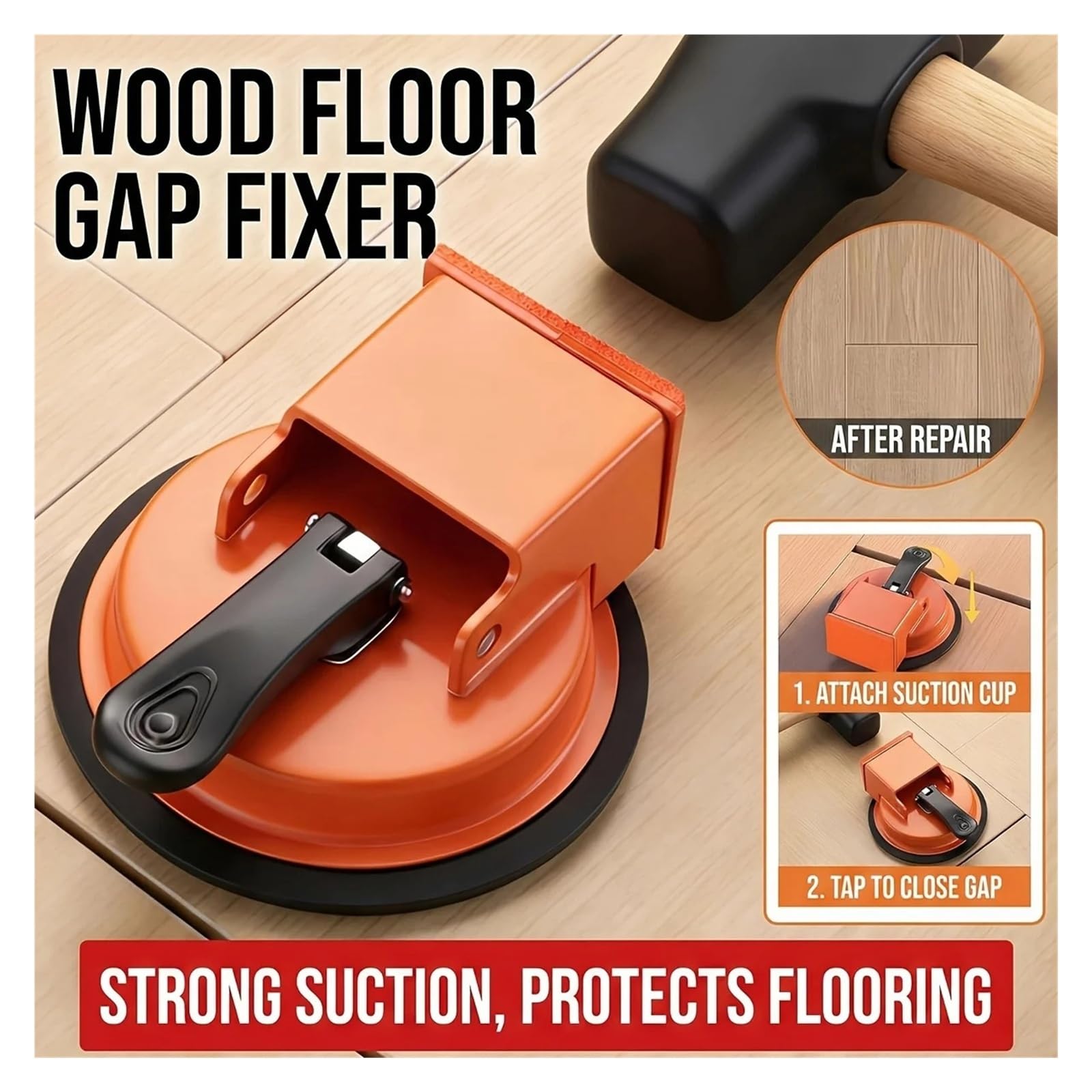 Ventosa a vuoto, Strumento for fissare gli spazi sul pavimento for carichi pesanti con cuscinetti adesivi, ventosa migliorata for legno strutturato
