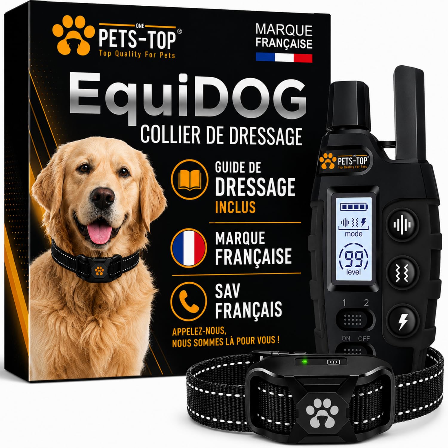 pets-top collier anti-fugue chien