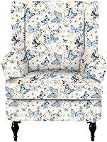 Vista 9 de Fundas para silla de ala, 2 piezas, elásticas, de elastano, con respaldo de ala, fundas para sofá, fundas protectoras de muebles, suaves con parte 9