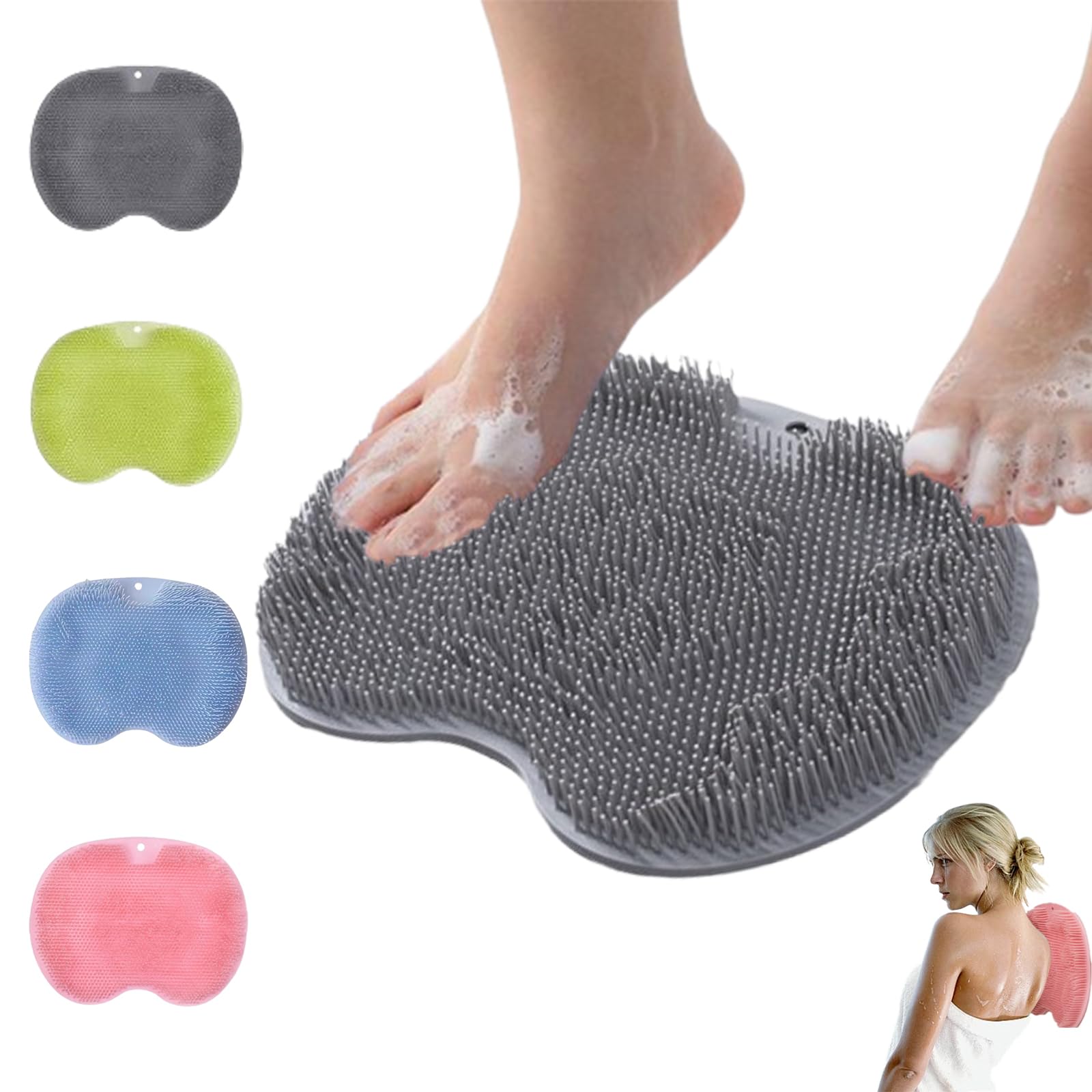 Eevhrqw B Foot And Ack Scrubber Shower,Foot Washer For Shower,Foot Scrubber For Shower,Shower Foot Scrubber,Cleaner Massager Mat Ack Scrubber Silicone Ath Exfoliation Foot Circulation Relieve Tired Feet