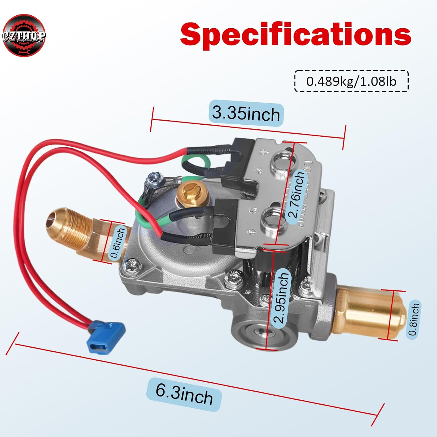 92089 RV Water Heater Valve for Atwood 10 Gal Water Heater,RV Gas Control Solenoid Valve for Atwood GC10A-4E, Camper Heater Cutoff Ignition Controller for G10-3E,Replaces#93844 93870 93869