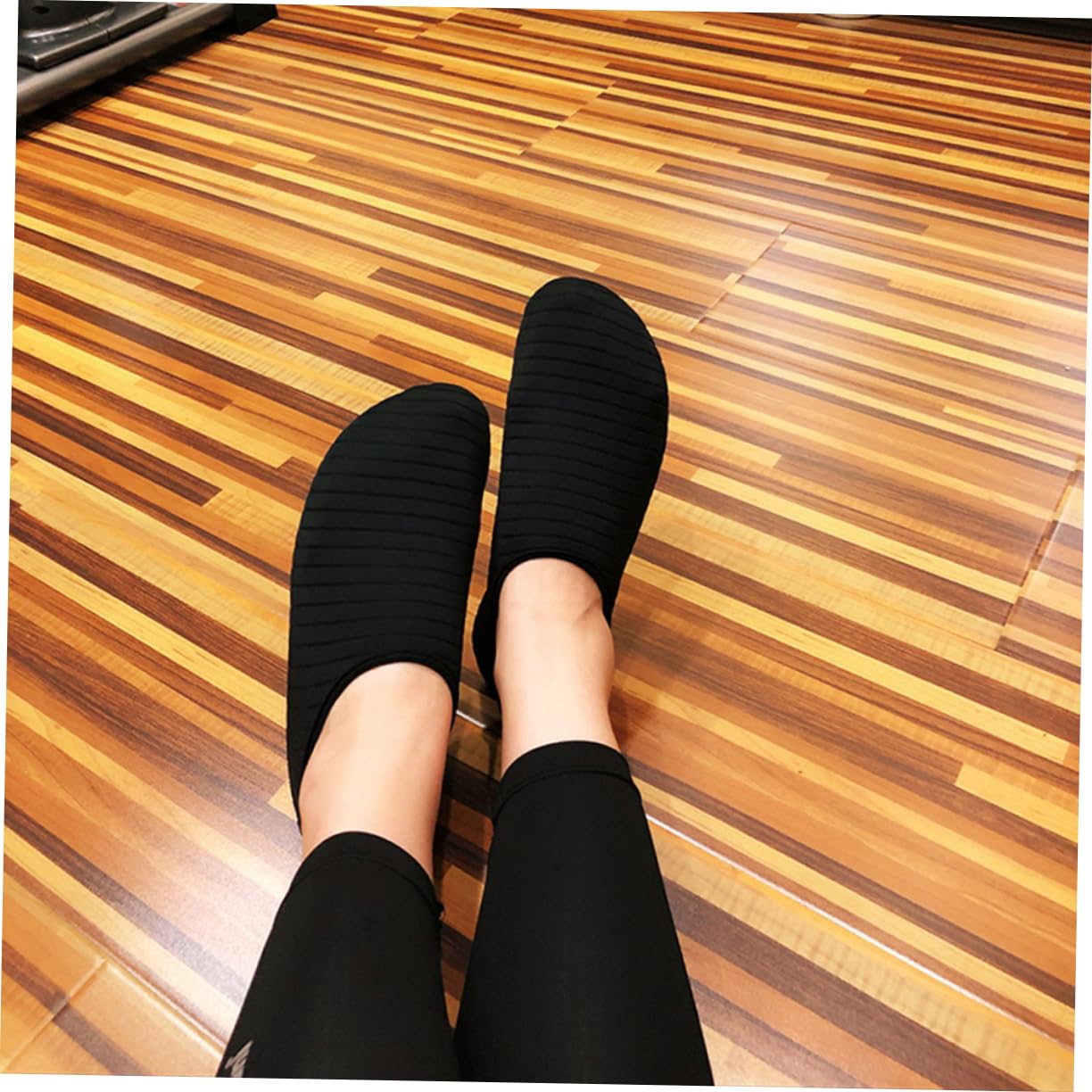 LIFKOME 1pair Silicone Non- Fitness Socks for Yoga Ballet Dance Thickened Foot Black Enhanced Balance Stability Material Comfortable Ages