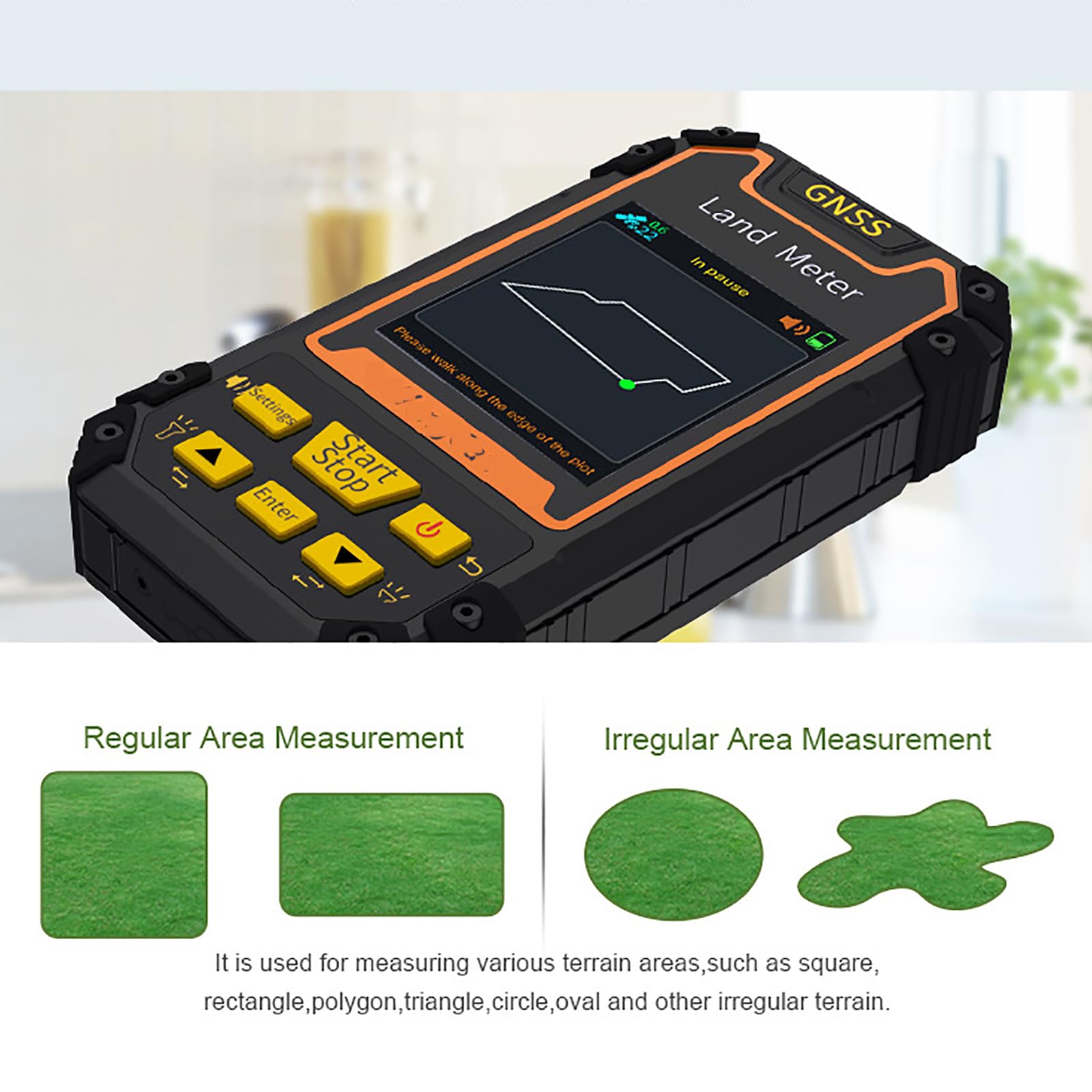 MObyat Appareil De Mesure GPS Portable, Géomètre GPS, Baromètre Intégré, Grand Écran Couleur, Clair Et Facile À Lire, Mesure De Haute Précision, pour La Mesure des Superficies Agricoles
