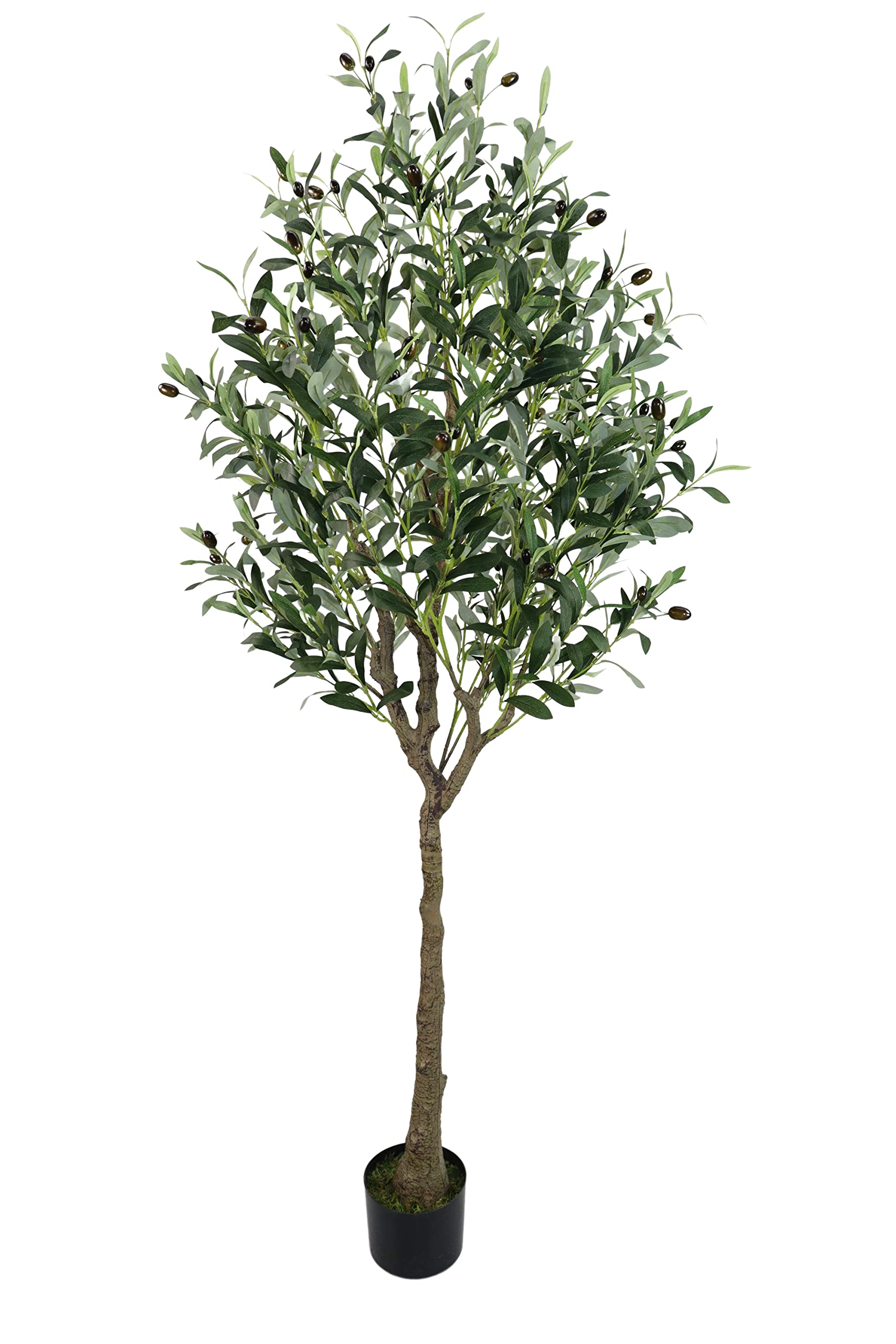 VIGGDA Artificial Olive Tree 5.3Ft 63in,968leaves Tall Faux Olive Tree