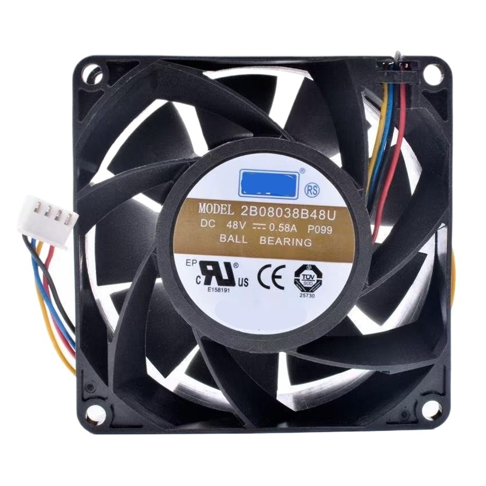 YUSKICCNE 8038 Fan 2B08038B48U 80x80x38mm 48V 0.58A Dual Ball Cooling Fan