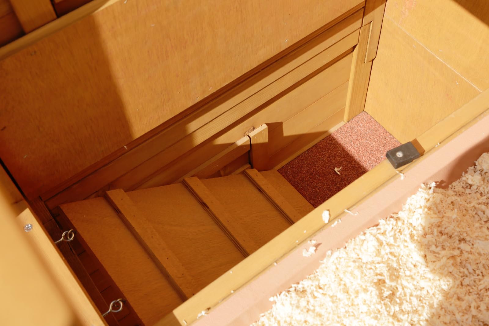 Kerbl Pet Nagerhaus Appartement Pro, 118x61x130 cm, Stall, Holz mit Holzschutzfarbe lasiert, Hasen, Nager, 5 cm hohe Ausziehwanne, wetterfestes Dach