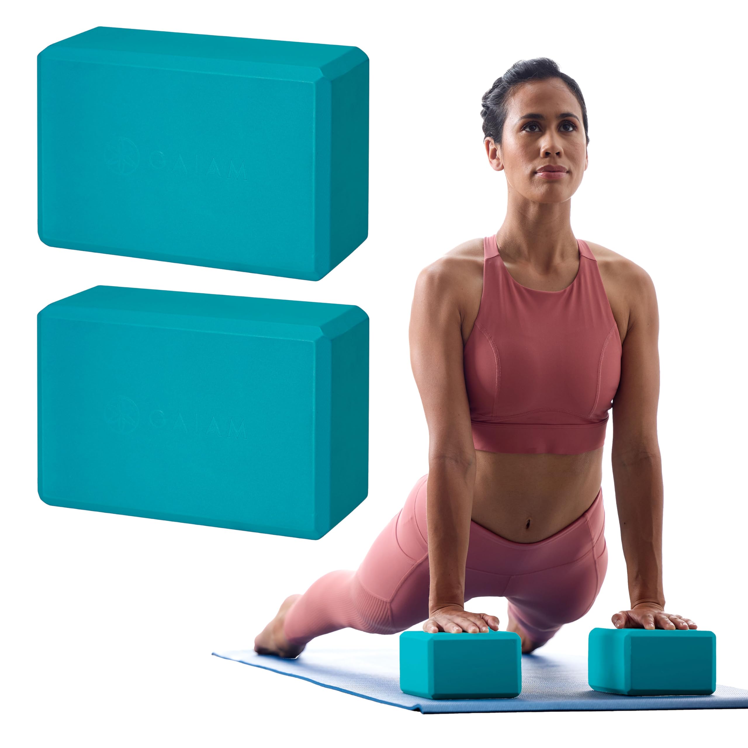 Yoga Block - Supportive Latex-Free Eva Foam - Soft Non-Slip Surface with Beveled Edges for Yoga, Pilates, Meditation - Yoga Accessories for Stability, Balance, Deepen Stretches