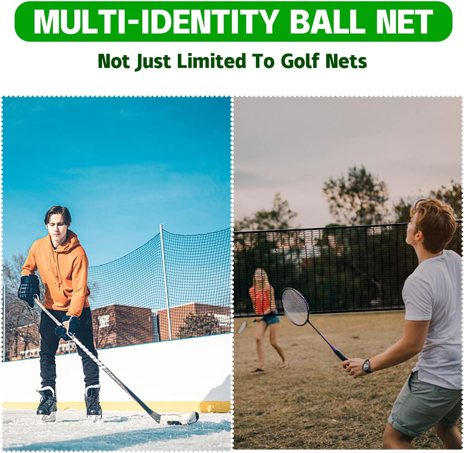 Golf Practice Net,Heavy Duty Barrier Nylon Golf Ball Hitting Netting,Indoor and Outdoor Portable Golf Net（Black with 4 Carabiners） : Sports & Outdoors