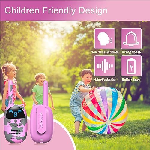 Miniatura 2 de CONNECOM FRS Walkie Talkies para niños de 3 a 12 años de edad, los mejores regalos para niños y niñas, radios Walkie Talky para niños, par de radio