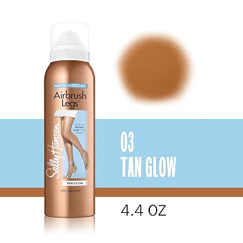 Sally Hansen Airbrush Legs, Spray-On Makeup, Tan Glow | 4.4 Oz | Pack of 2