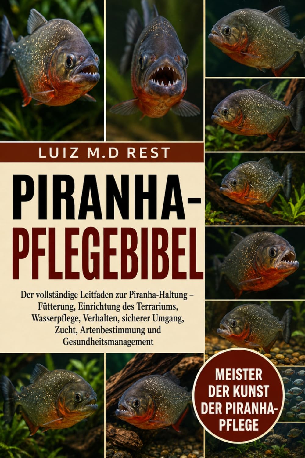 PIRANHA-PFLEGEBIBEL: Der vollständige Leitfaden zur Piranha-Haltung – Fütterung, Einrichtung des Terrariums, Wasserpflege, Verhalten, sicherer Umgang, ... und Gesundheitsmanagement (German Edition)
