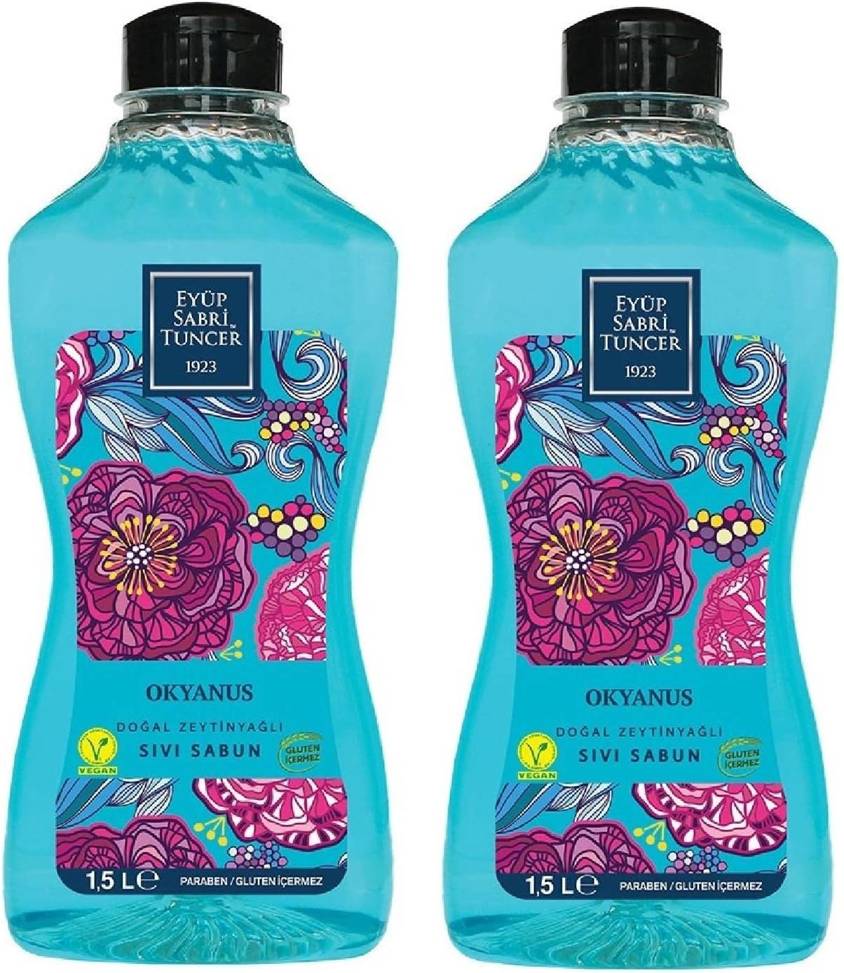 Eyüp Sabri Tuncer Doğal Zeytinyağlı Sıvı Sabun Okyanus 1500 ML x 2