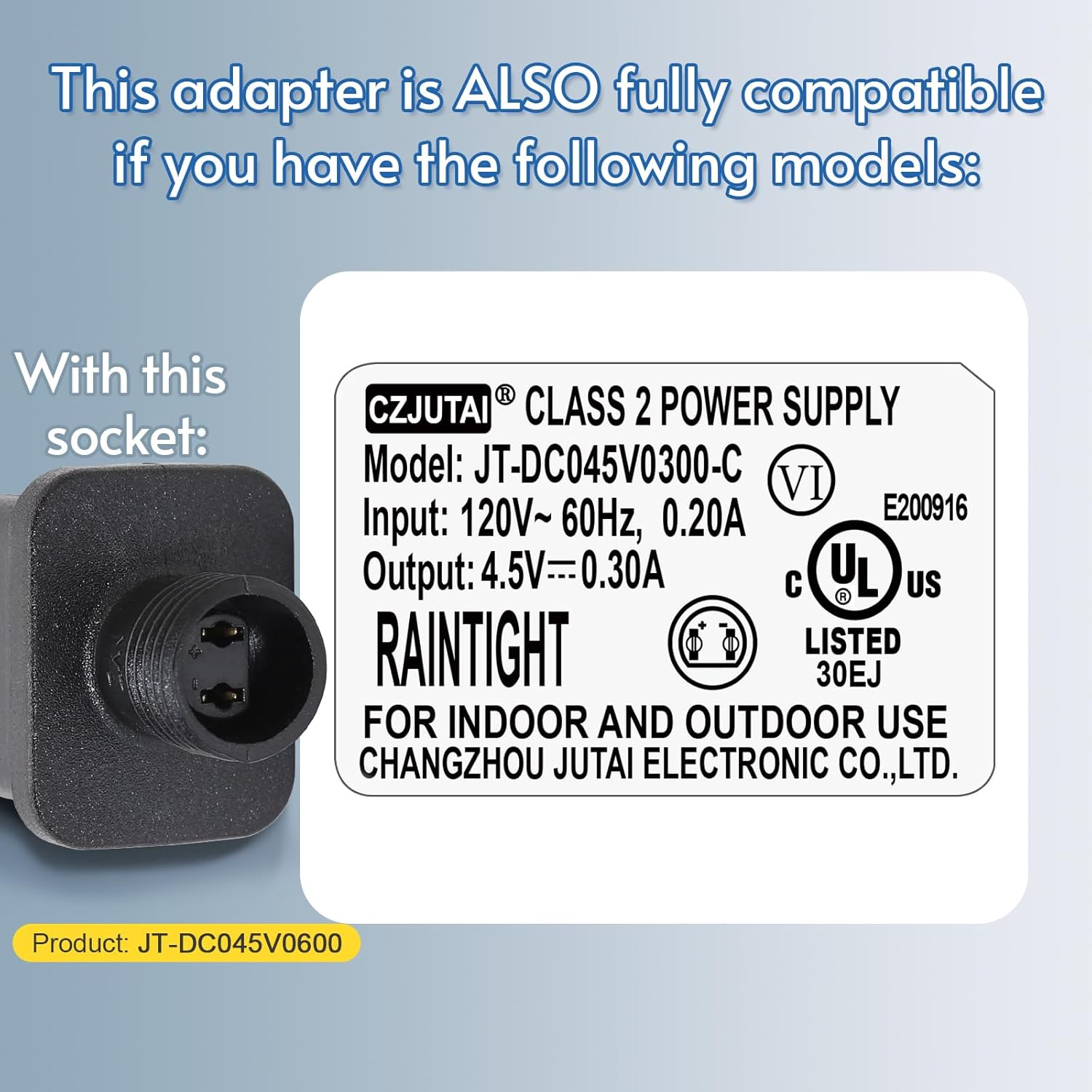 Product dimensions and electrical specifications