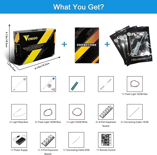 Miniatura 2 de VONADO Kit de luz LED para Lego Star Wars BD-1 75335 juego de construcción (sin modelo Lego), iluminación de control remoto compatible con Lego BD-1