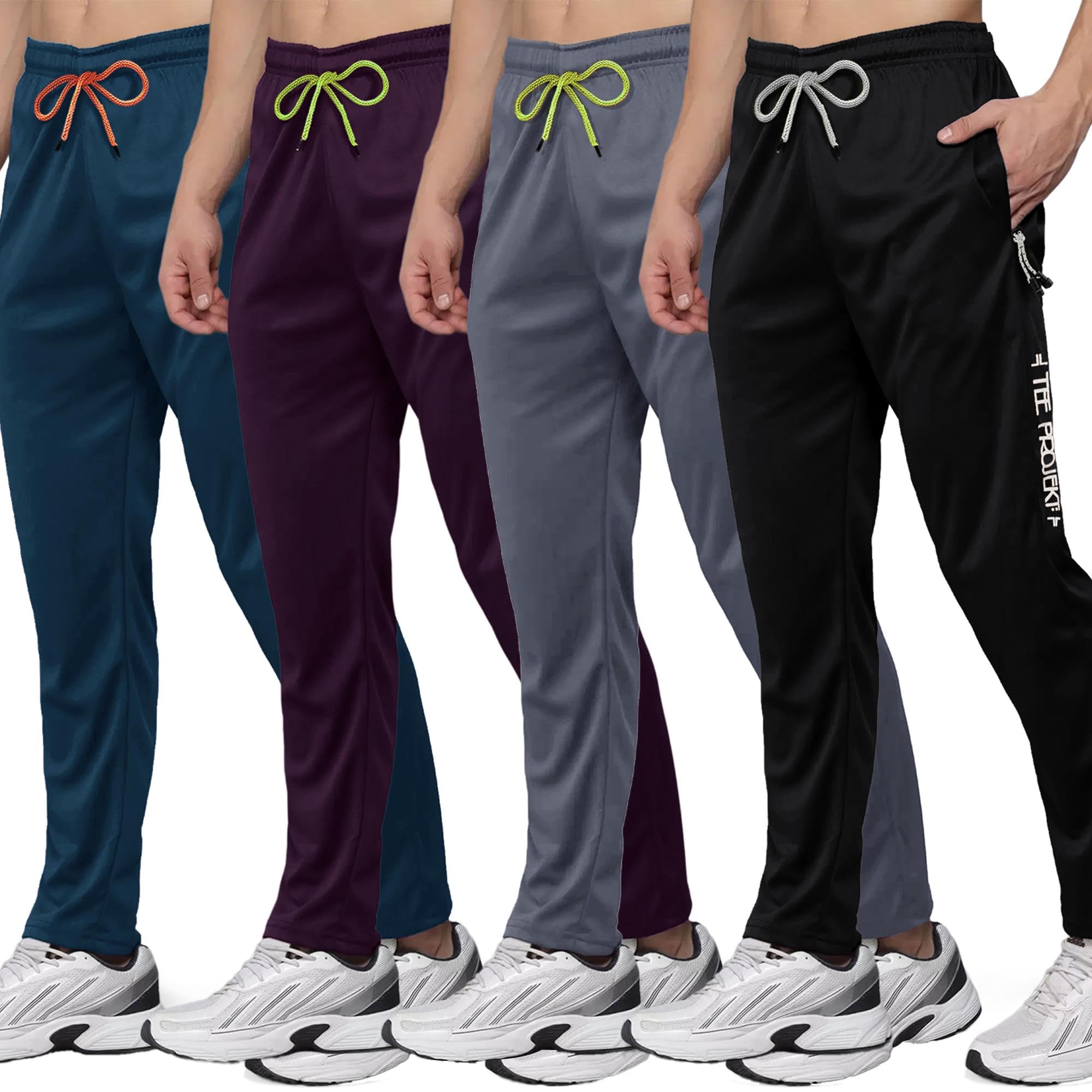 pinkmint Combo Track Pant for Men ll Lycra Regular Fit Jogger ll Stretchable Track (Pack of 4)-picture-18