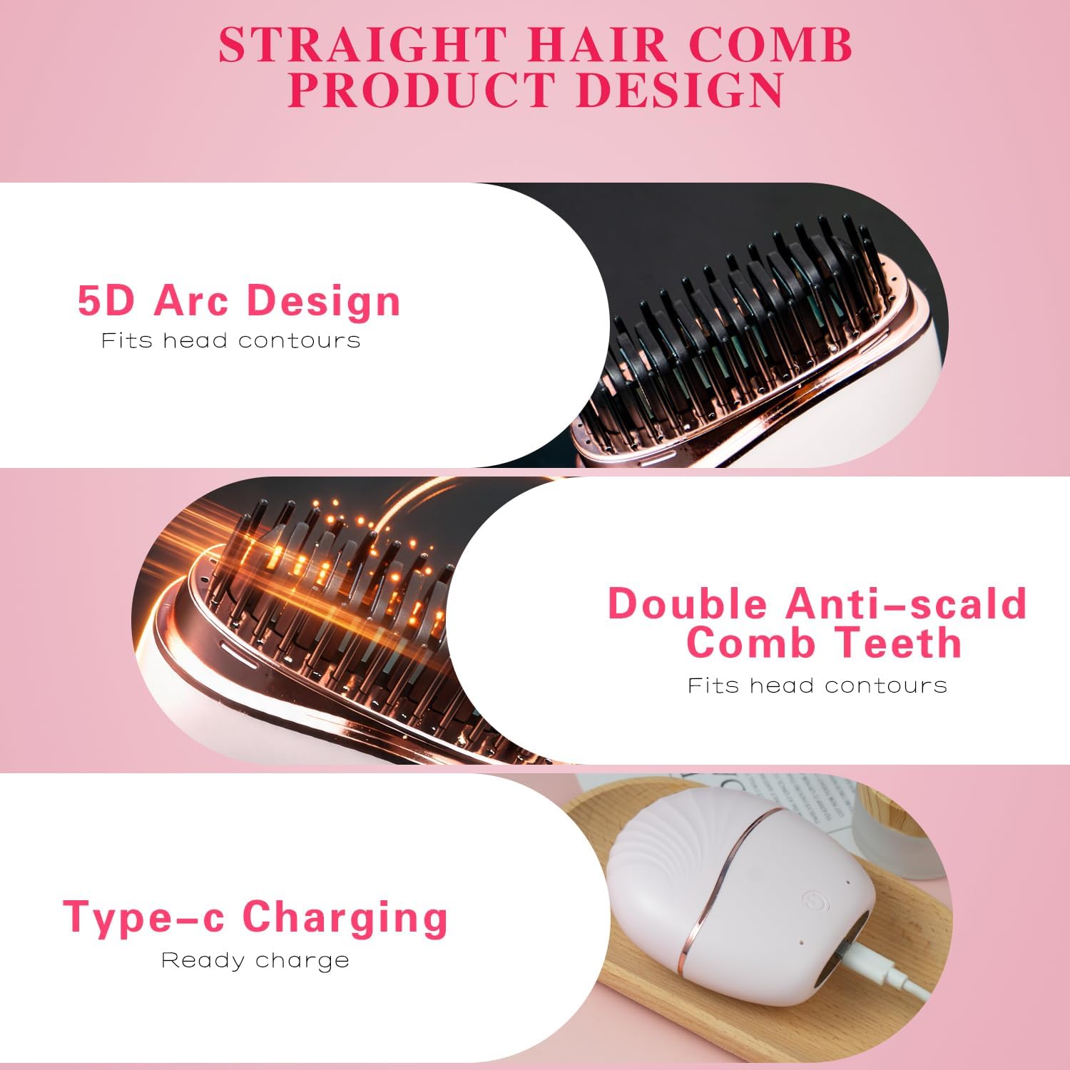 Mini Hair Straightener, Compact Styling Tool for Travel & Daily