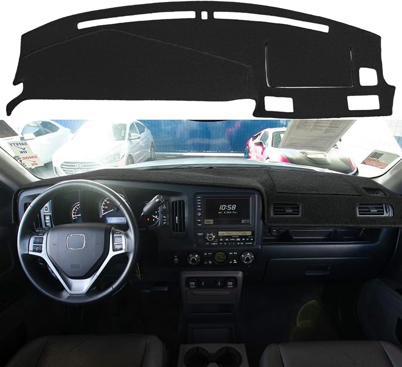 Capa para painel sob medida para Honda Ridgeline, preta F294