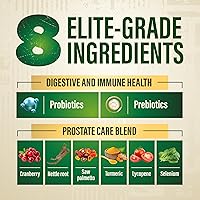 Vista 4 de Probióticos para hombres con prebióticos - Suplemento probiótico para hombres para la salud digestiva, salud intestinal, salud inmunológica