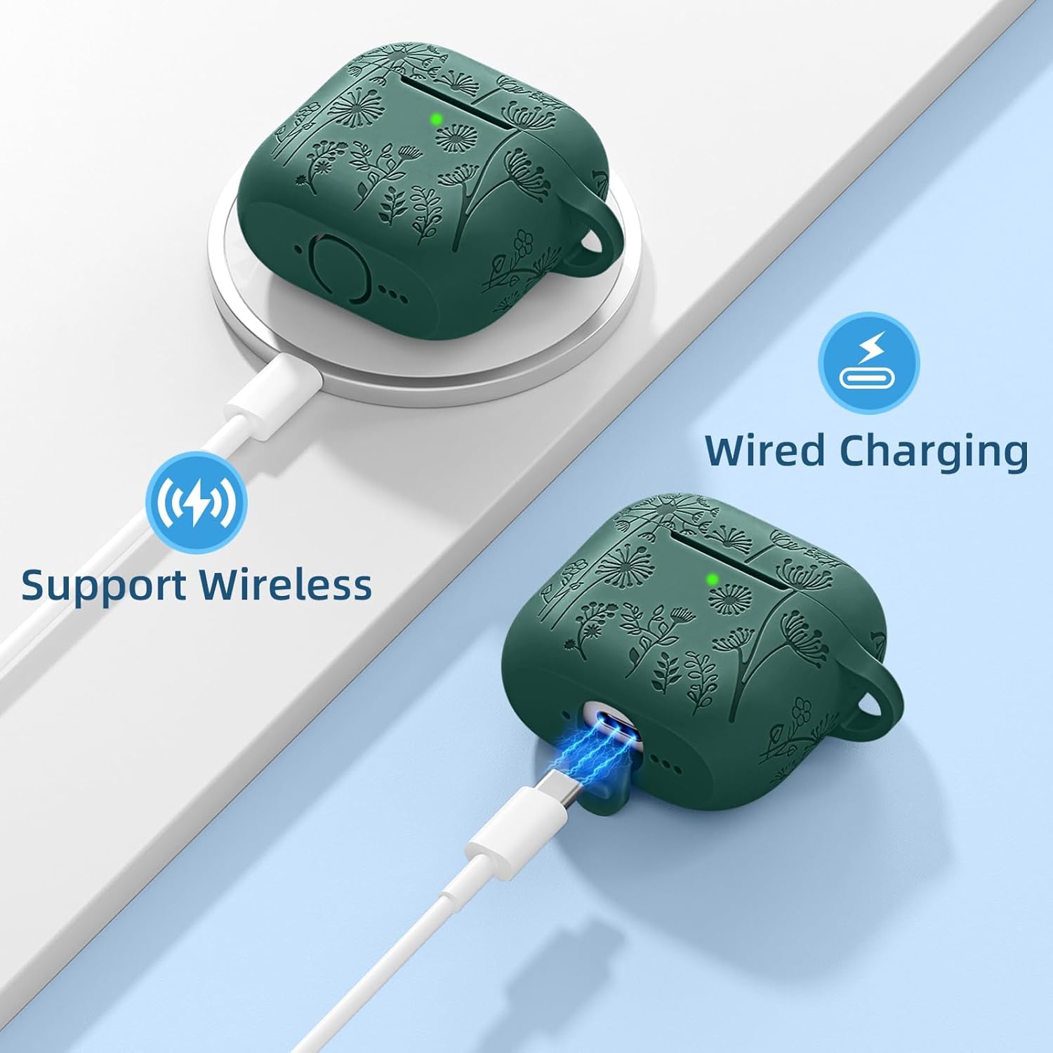 حافظة حماية من يوبيك لسماعات ايربودز ابل الجيل 4، غطاء مصنوع م... - view 4