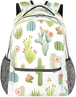Mochilas de viagem para laptop para mulheres homens padrão cacto moda mochilas escolares mochilas para livros, mochilas casuais para meninos meninas trabalho viagens caminhadas acampamento, Multicor, Medium