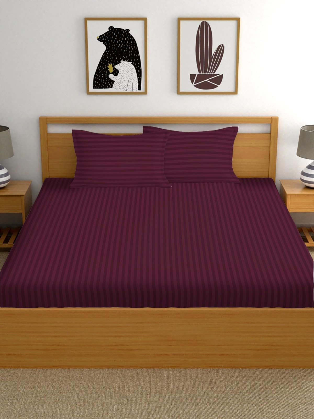 See full amazon price history chart for WUSA 210 TC Satin Double Bed Striped Fitted (Elastic) Bedsheet (Pack of 1)(Purple) WUSA 210 TC Satin Double Bed Striped Fitted (Elastic) Bedsheet (Pack of 1)(Purple) (B0CWS46FBN) Amazon Price History, Amazon Price Tracker