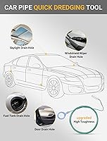 Vista 3 de Herramienta Mejorada de Limpieza de Drenaje de Techo Solar Automático, Cepillo de Drenaje Flexible de 78 Pulgadas, Limpiadores de Tubería Larga