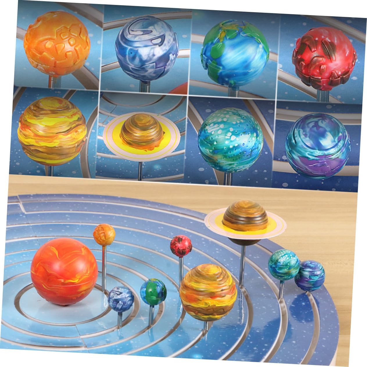 Modelo de Planeta 1 Juego Plástico Blanco para Niños