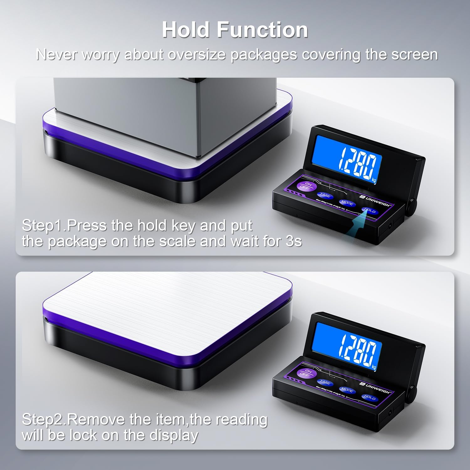 UNIWEIGH Digital Wireless Shipping Postal Scale 110lbs/0.1oz Accurate image 5