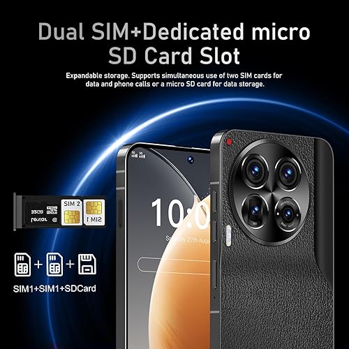 Miniatura 6 de 30 Pro teléfono desbloqueado, teléfono celular 5G 6GB+128GB Smartphone Android 13, batería 6800mAh, 6.8 pulgadas FHD+cámara 48MP, teléfono dual SIM