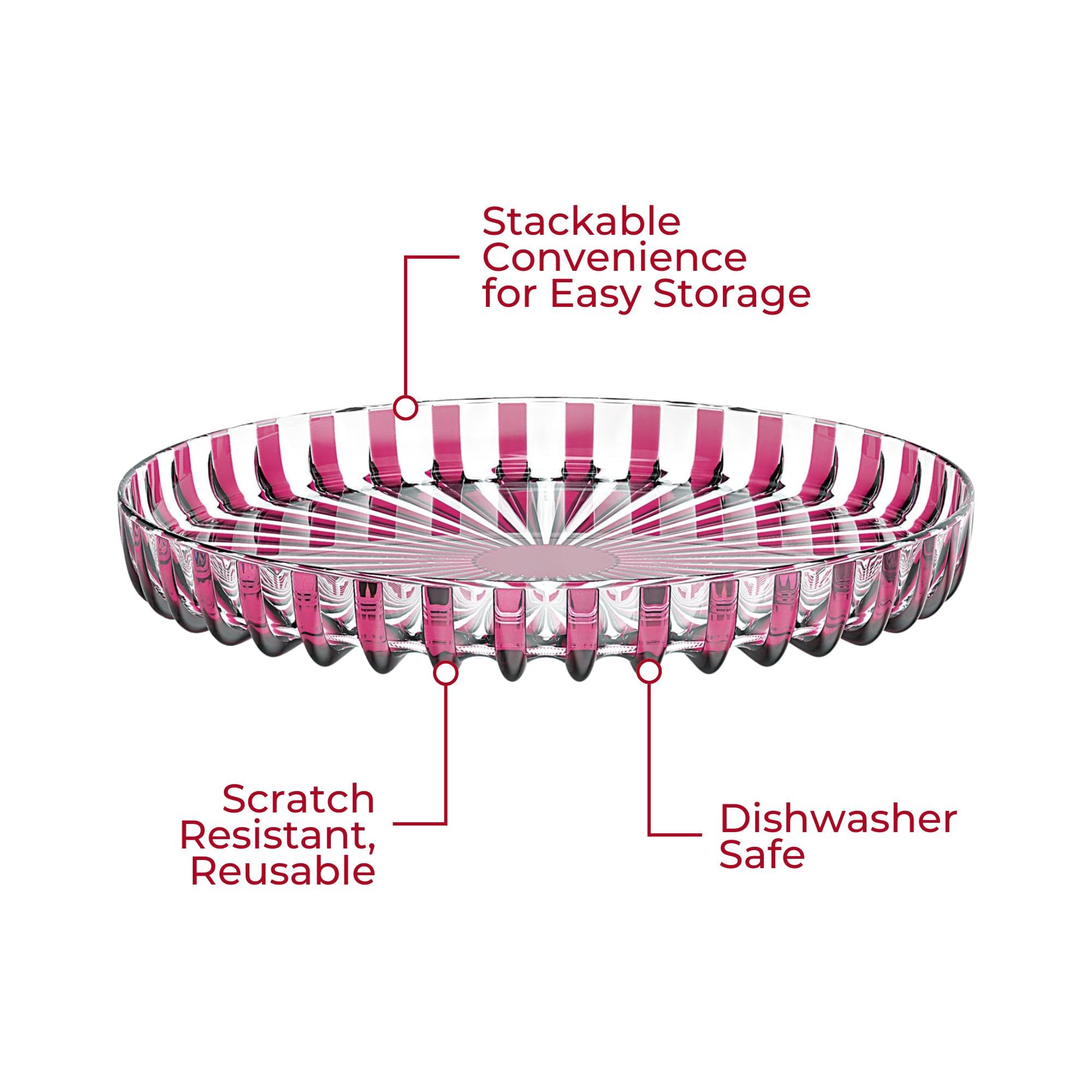 GUZZINI Récipient M Dolcevita Bio-Based Plastic Amethyst 20x20xh8,5 - Saladière Écologique