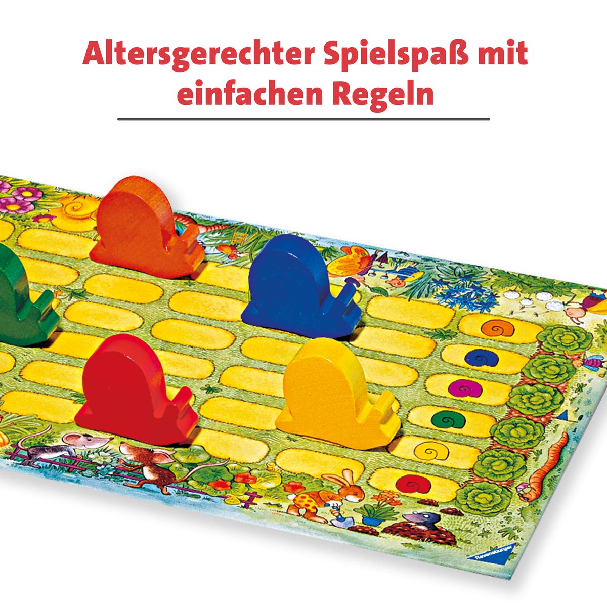 Ravensburger 24920 – Quips - Spielen und Lernen für Kinder, Lernspiel für Kinder von 3-6 Jahren & Kinderspiel Tempo kleine Schnecke, Das spannende Schneckenrennen, Brettspiel und Gesellschaftsspiel