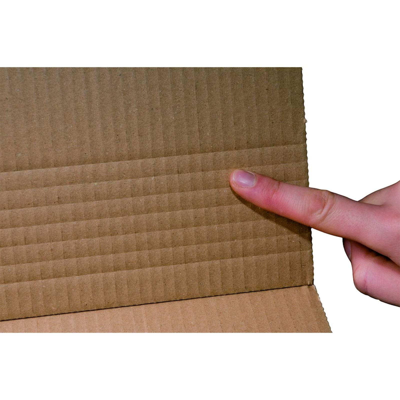 KK Verpackungen Buchversandkarton DIN A5 217x155x54mm | 100 Stück, Wickelverpackung höhenvariabel bis 80mm | Selbstklebeverschluss & Aufreißfaden | Büchersendung, Medienversand Wellpappe