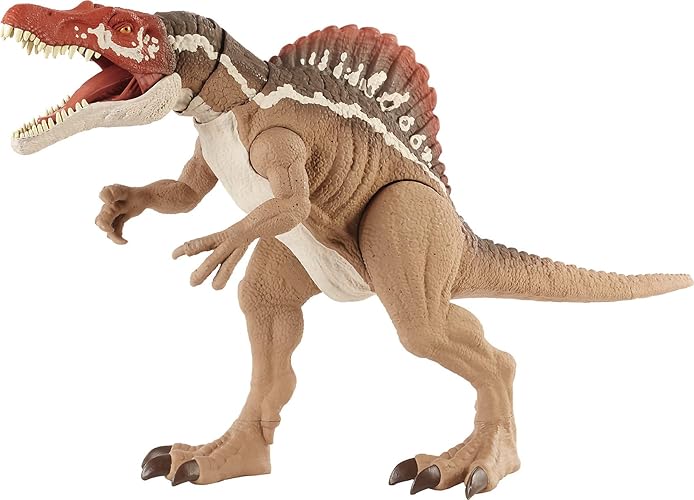 Jurádico Mundo Juguetes Figura de Acción Dinosaurio Spinosaurus Extremo Chomping, Mordida Gigante, Decoración Auténtica, Articulado, Edades 4 Años y Más