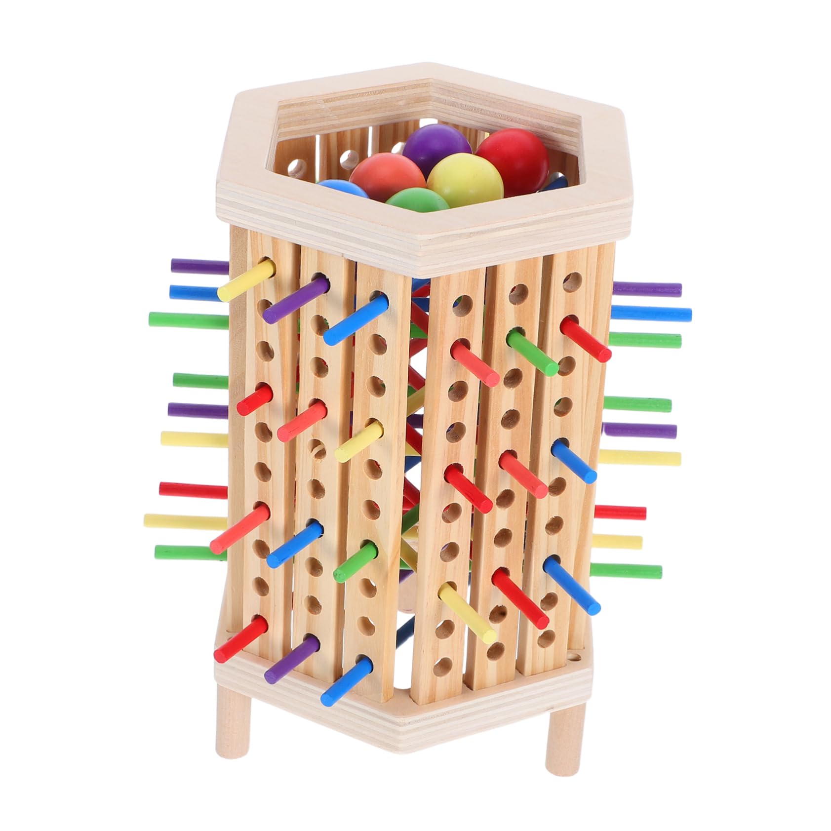 Montessori de Tablero de Madera con Palitos Coloridos Apilables Juguetes Educativos para Desarrollo Cognitivo y Habilidades Motoras para Niñas Aprendizaje de Matemáticas